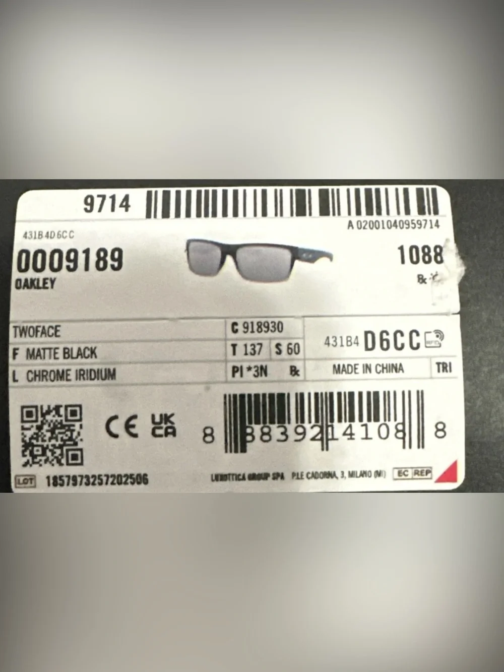 Oakley OO9189 Two Face Machinist Collection Men Sunglasses - Black